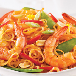 Nouilles sautées aux crevettes