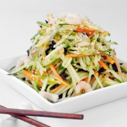 Salade de chou crevette avocat